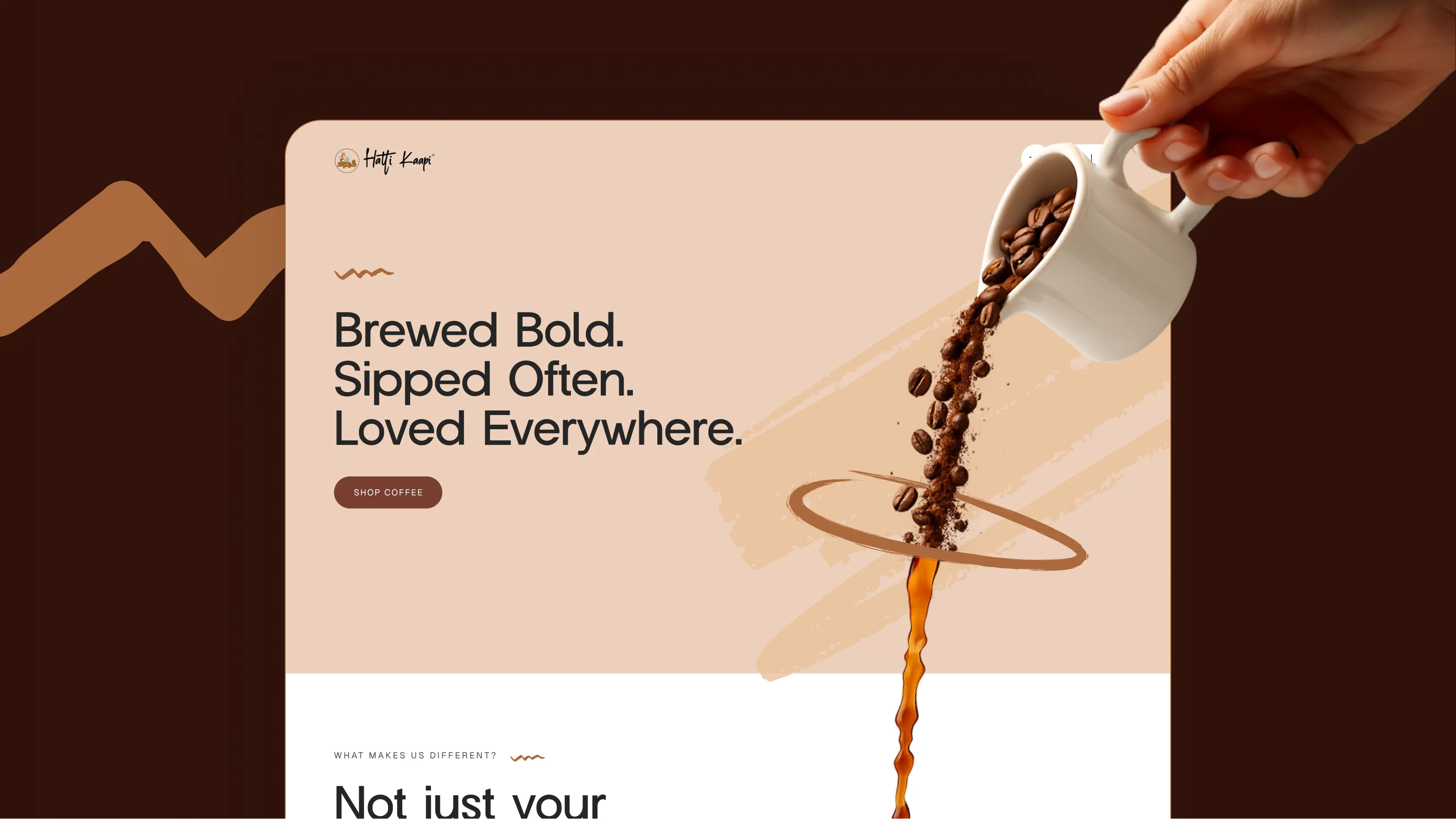 Hatti Kaapi website mockup