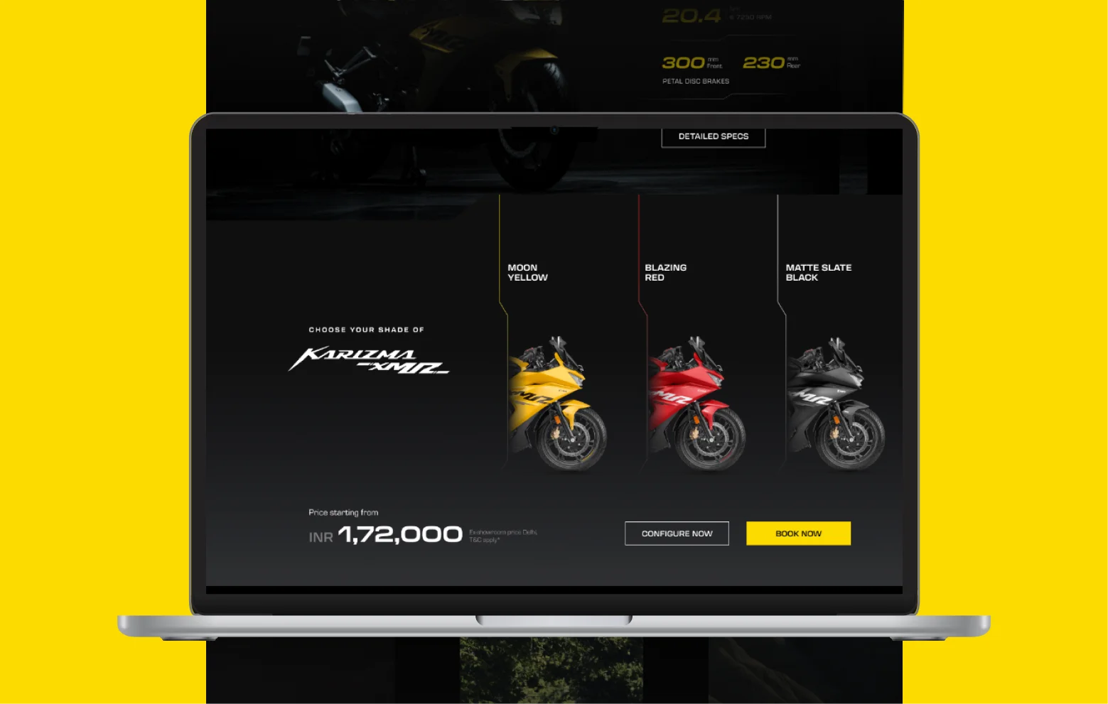 Karizma XMR UI elements